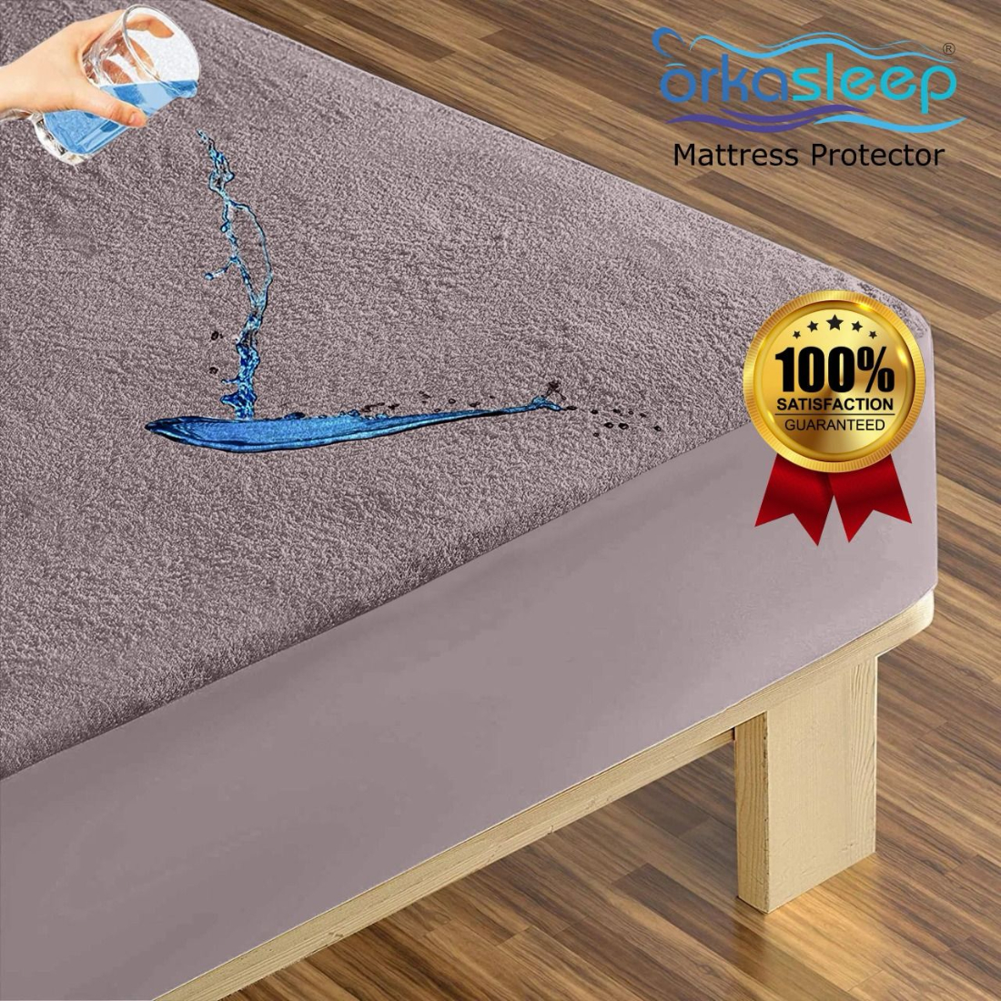 Orkasleep Mattress Protector, Beige view 8